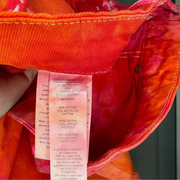 NWT Good American Jeans PRENTIS BURRELL Tie Dye Painted 90’s High Waist Sz 10/30 - Picture 13 of 13